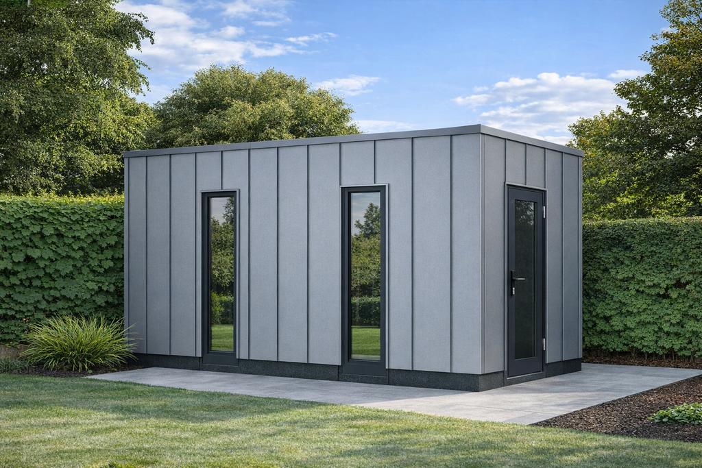 Modern prefab tuin kantoor - op aanvraag, Ophalen, Overige materialen, 200 tot 400 cm, Tuinhuis