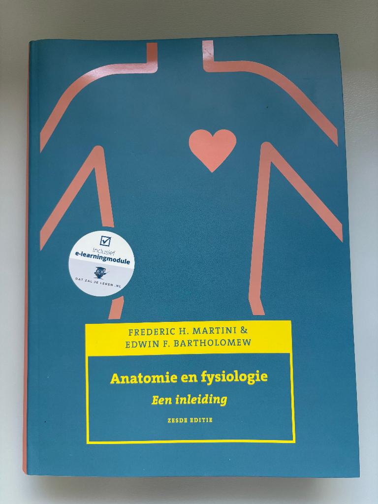 Anatomie en fysiologie, een inleiding, Boeken, Studieboeken en Cursussen, Zo goed als nieuw, Frederic H. Martini, Edwin F. Bartholomew