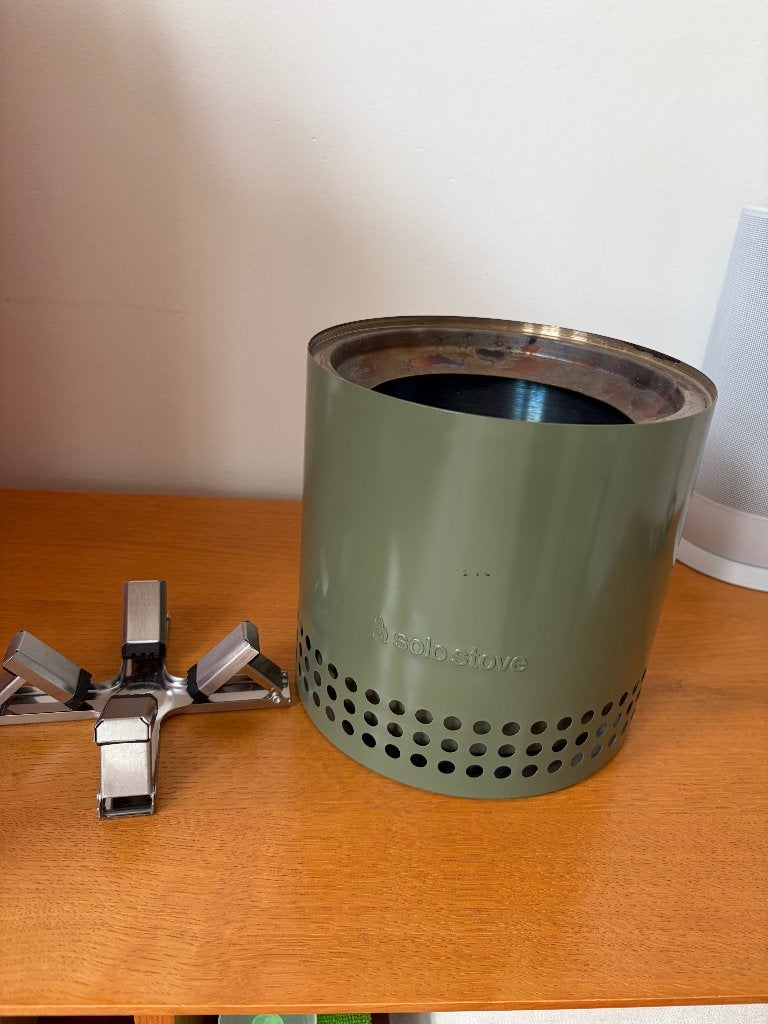 Solo Stove Mesa XL tafelvuurkorf groen + hout + tas, Tuin en Terras, Ophalen, Gebruikt, Vuurkorf
