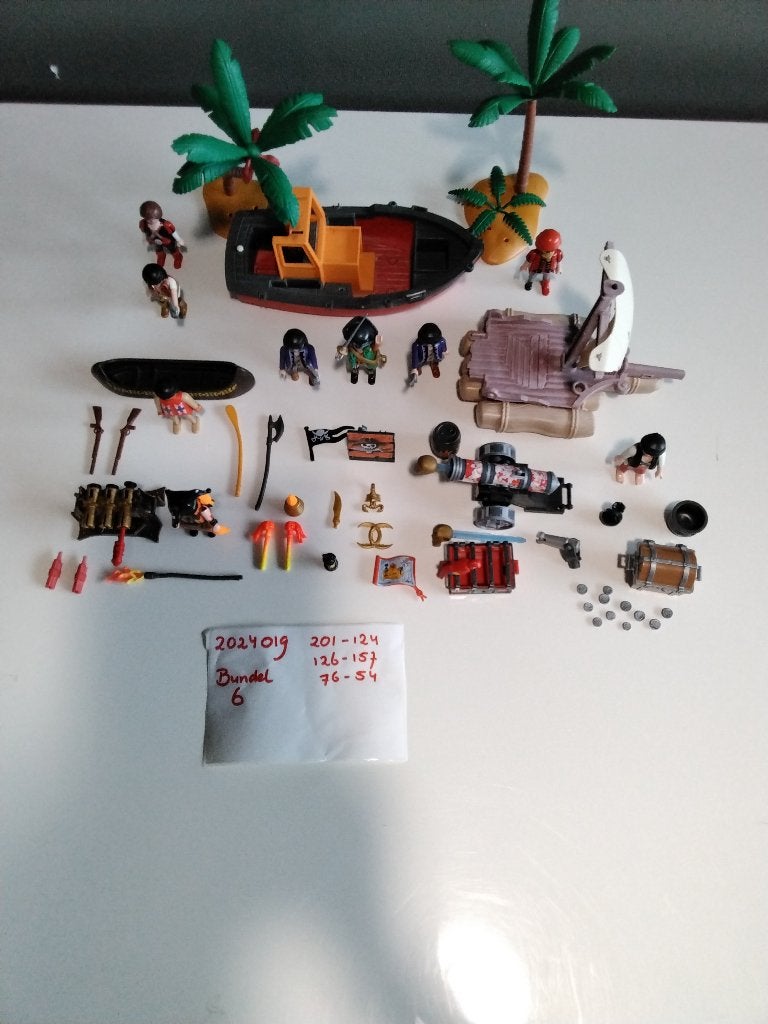 Playmobil bundel 6 2024019, Gebruikt, Losse onderdelen, Overige typen, Ophalen of Verzenden