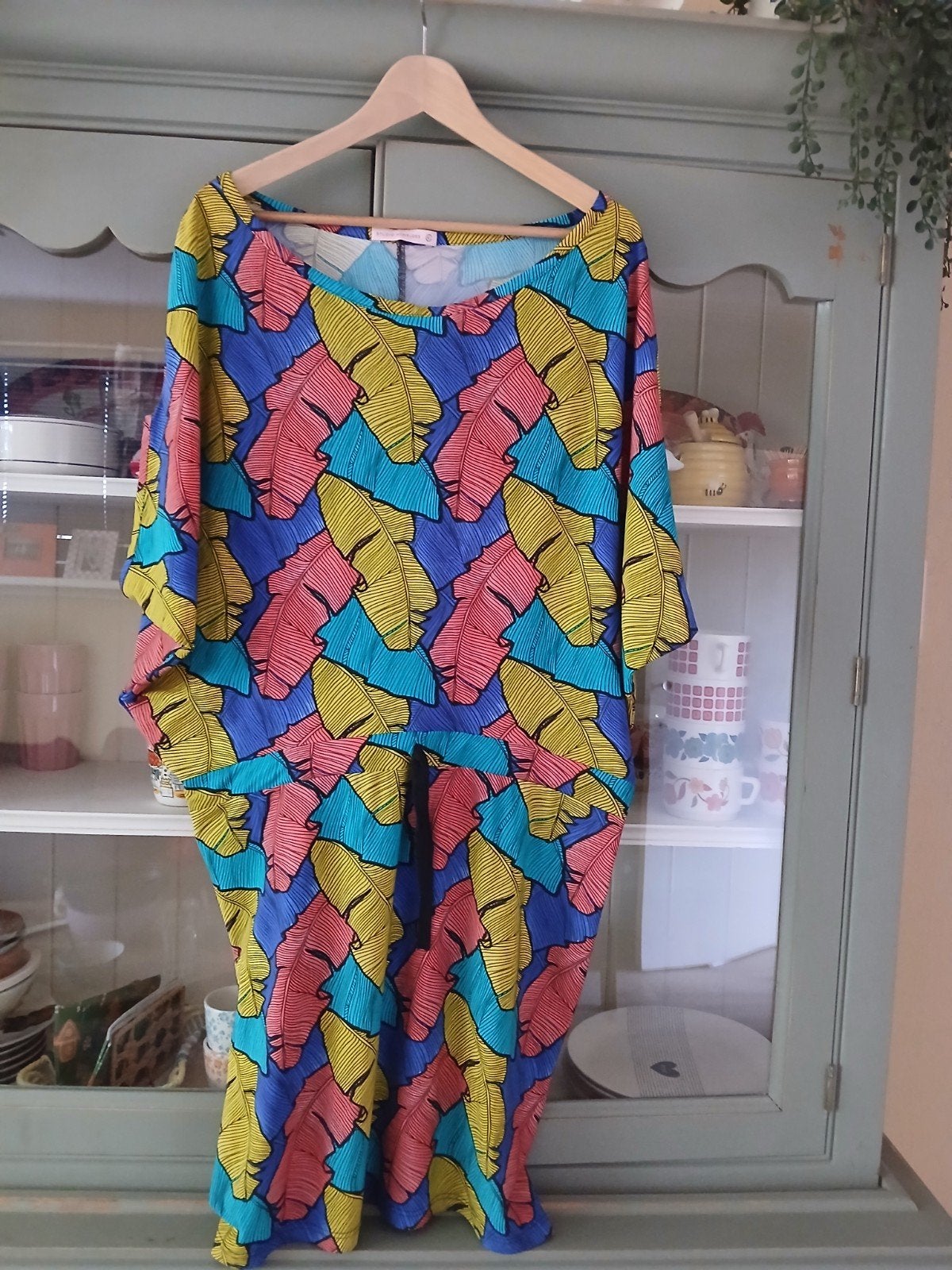 Studio Anneloes jurk print bladeren XL, Studio Anneloes, Blauw, Maat 46/48 (XL) of groter, Ophalen of Verzenden