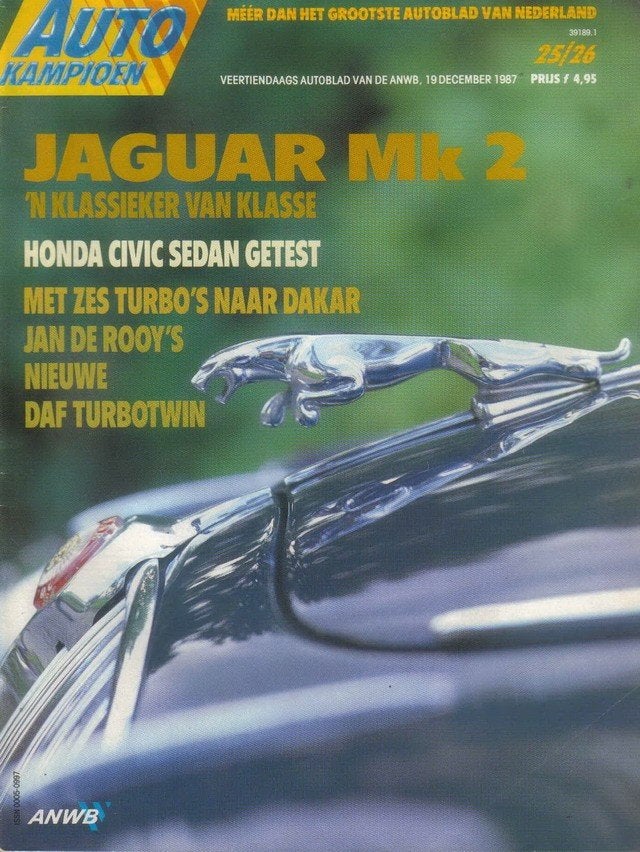 Autokampioen 25 26 1987 : Jaguar Mk2 - Daf Turbotwin - Honda, Ophalen of Verzenden, Gelezen, Algemeen