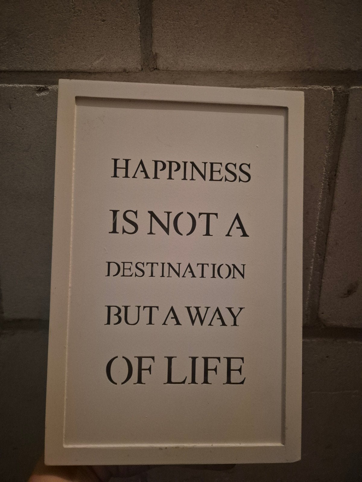 Houten bord met tekst en verlichting, Huis en Inrichting, Hout, Ophalen of Verzenden, Zo goed als nieuw, Wandbord of Wandpaneel