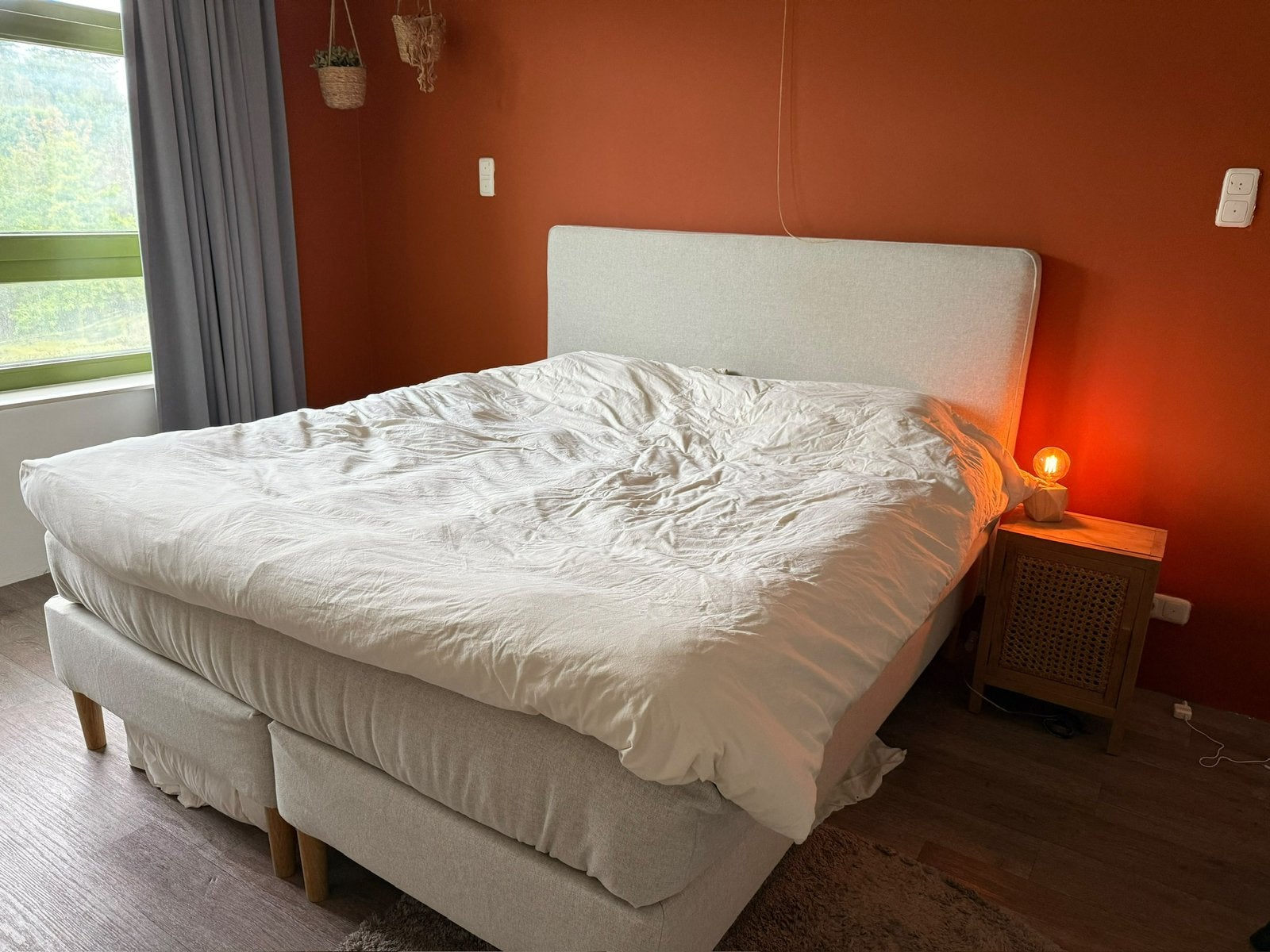 Boxspring Ikea Dunvik 180x200 cm, Huis en Inrichting, Ophalen, Zo goed als nieuw, Tweepersoons, 180 cm