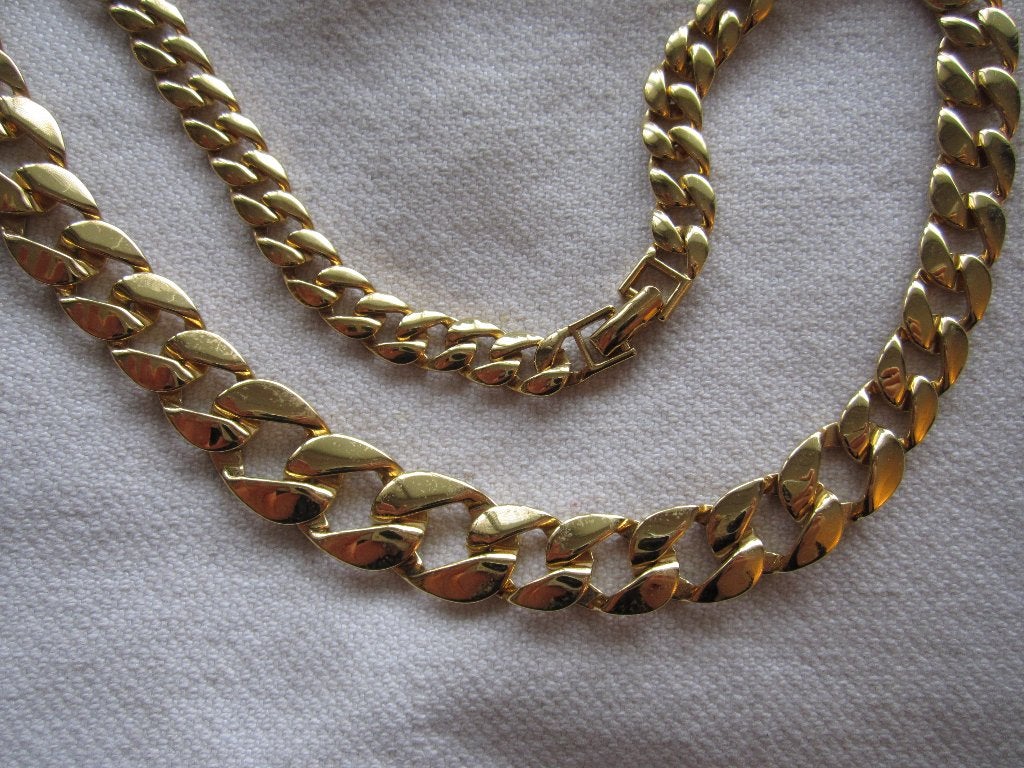 1.  Schitterende oude ketting, MONET,  45 cm., Sieraden, Tassen en Uiterlijk, Antieke sieraden, Ophalen, Overige materialen, Ketting