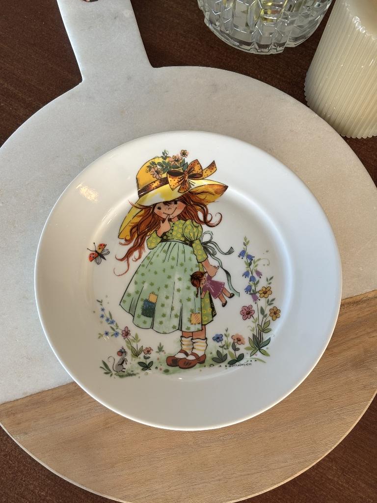 Vintage Bordje Bavaria Holly Hobbie Sarah Kay, Ophalen of Verzenden, Porselein, Overige stijlen, Bord(en)