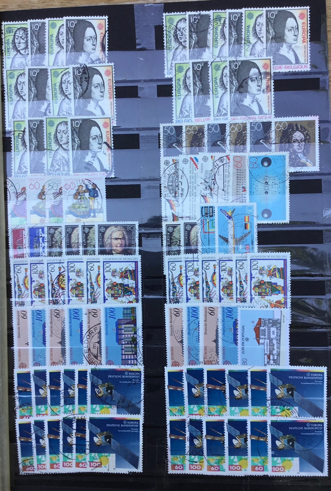 Europa zegels kavel Eur 1, Ophalen of Verzenden, Gestempeld, Overige thema's