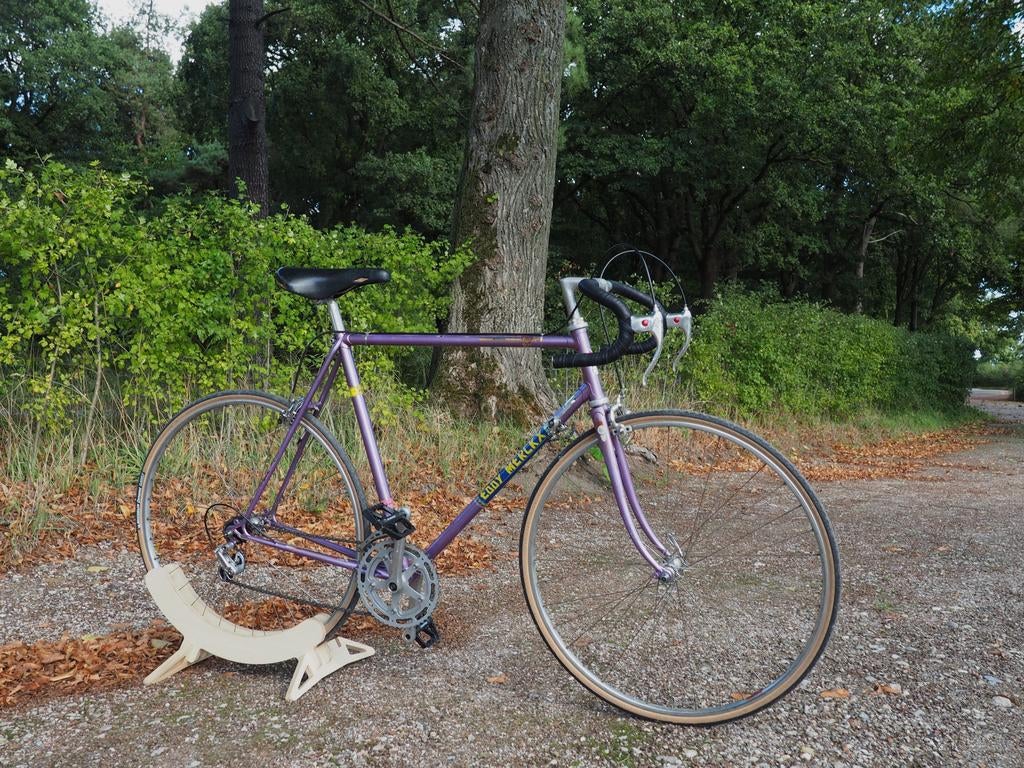 Eddy Merckx Record vintage paarse racefiets ‘70, 28 inch, 10 tot 15 versnellingen, Velgrem, Zo goed als nieuw