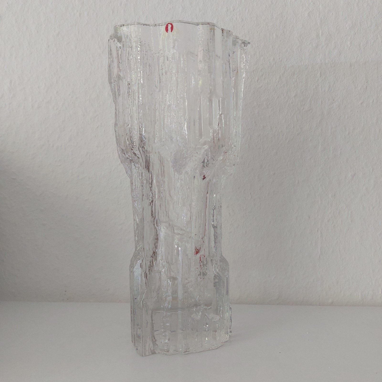 Wirkkala, Avena vaas 3429, gesigneerd - Fins design, Huis en Inrichting, Woonaccessoires | Vazen, 24 cm, Transparant, Ophalen of Verzenden