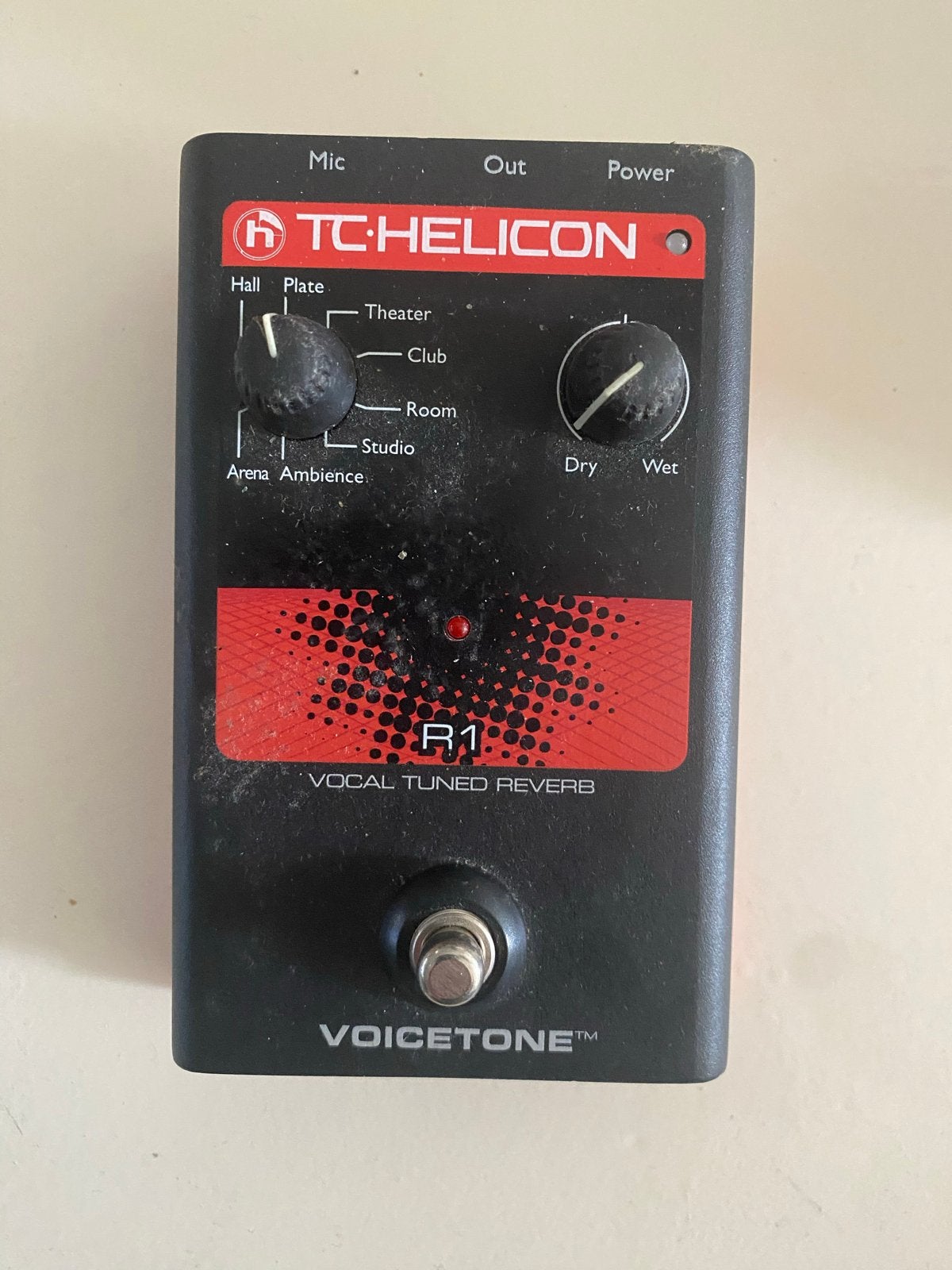 TC Helicon VoiceTone R1 Vocal Reverb Pedaal, Ophalen, Gebruikt, Reverb