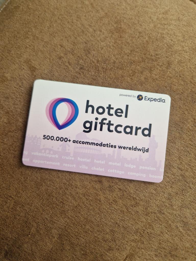Hotel giftcard twv 30 euro, Tickets en Kaartjes, Twee personen, Cadeaubon