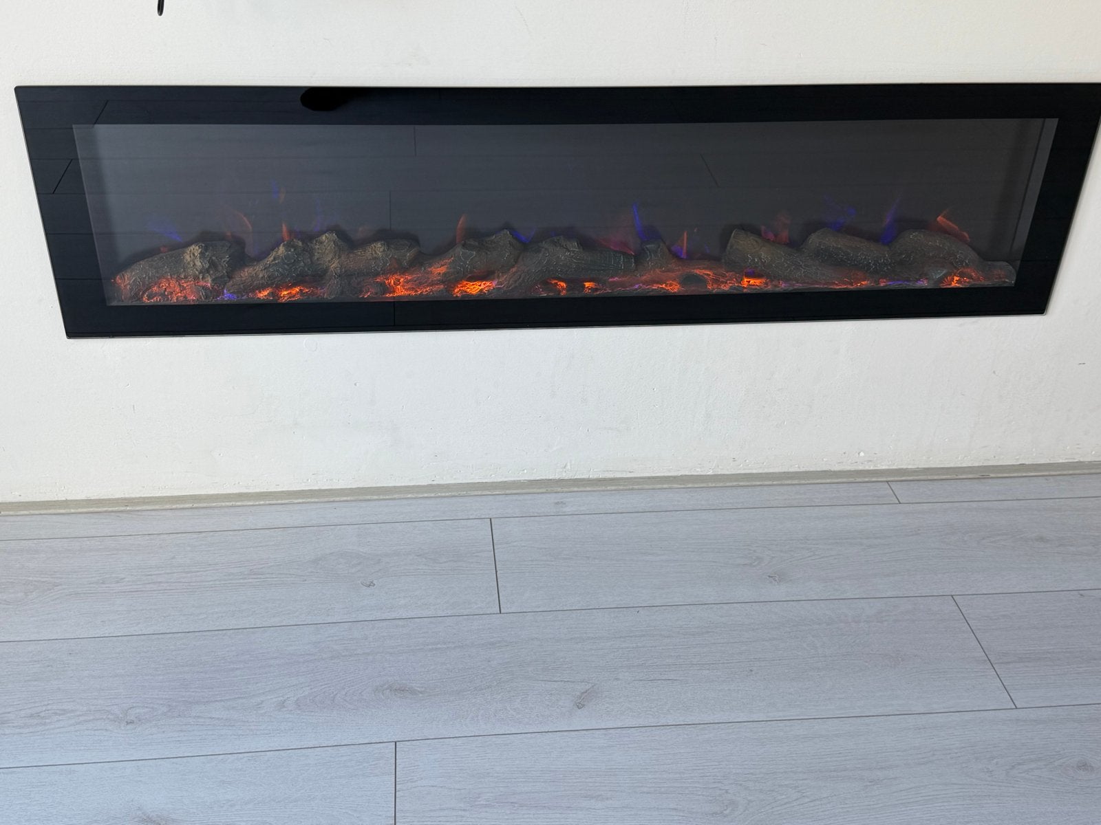 Elektrische haard 128x32 met afstandsbediening, Huis en Inrichting, Ophalen, Gebruikt, Inbouwhaard, Elektrische haard