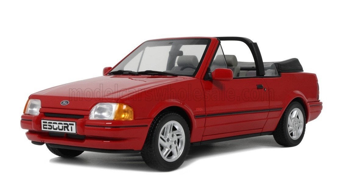 Otto-Mobile 1:18 Ford Escort MK VI XR3i Cabrio 1986 Red, Ophalen of Verzenden, Nieuw, Auto, OttOMobile