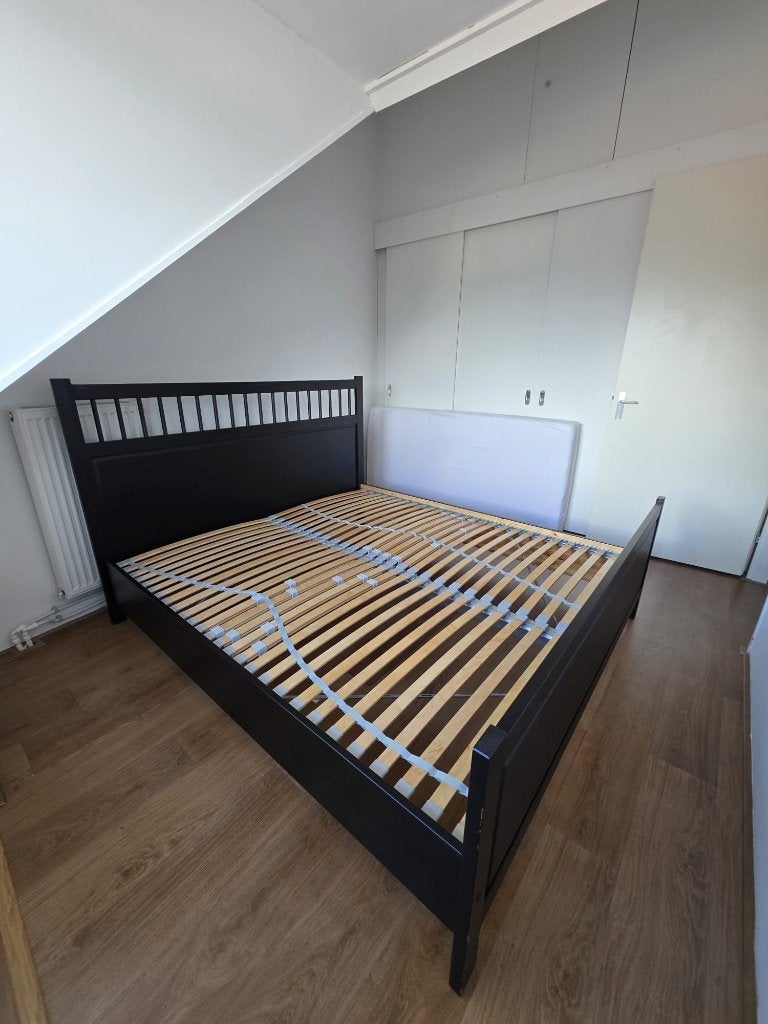 Lits-jumeaux, Huis en Inrichting, Ophalen, Gebruikt, Bruin, 210 cm