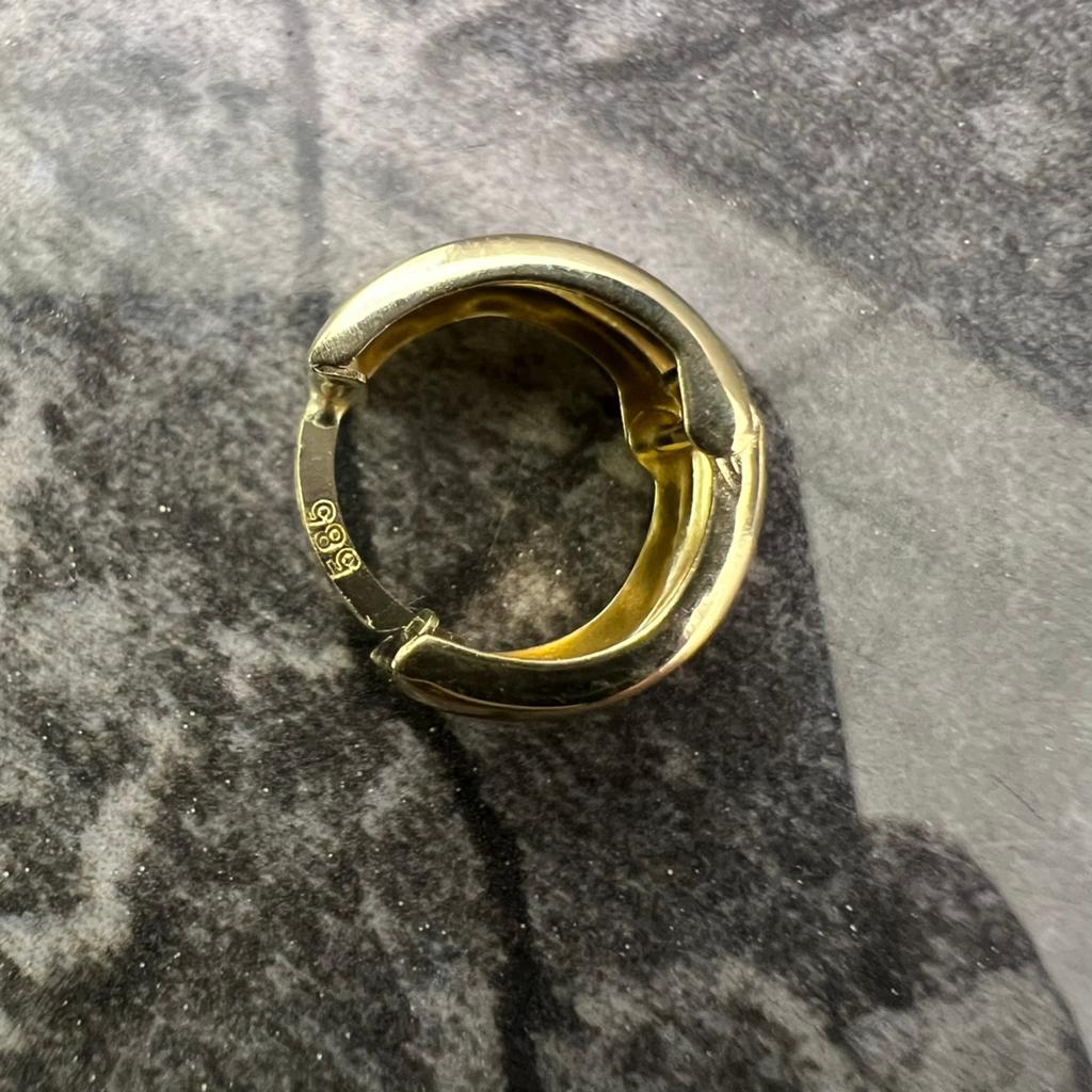 14 karaat gouden oorbellen, Sieraden, Tassen en Uiterlijk, Oorbellen, Ophalen of Verzenden, Zo goed als nieuw, Goud