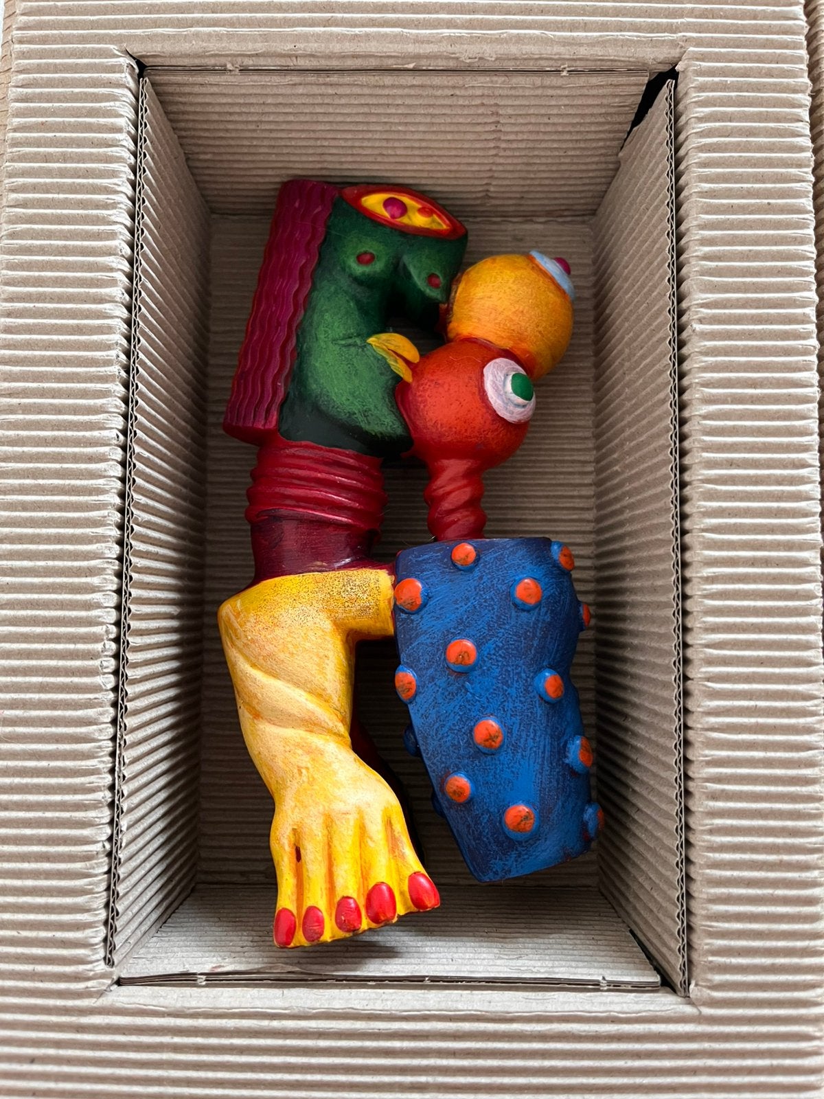 'Les Saltimbanques' door Clemens Briels uit 2008, Antiek en Kunst, Gesigneerd, Meerkleurig, Beeld, Ophalen of Verzenden