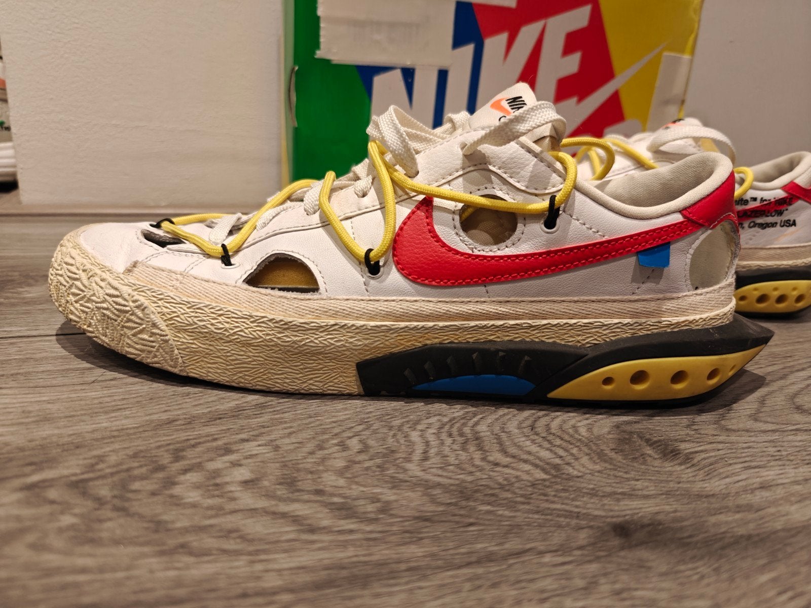 Nike Off-White x Nike Blazer Low '77, Kleding | Heren, Wit, Nike, Ophalen of Verzenden, Zo goed als nieuw