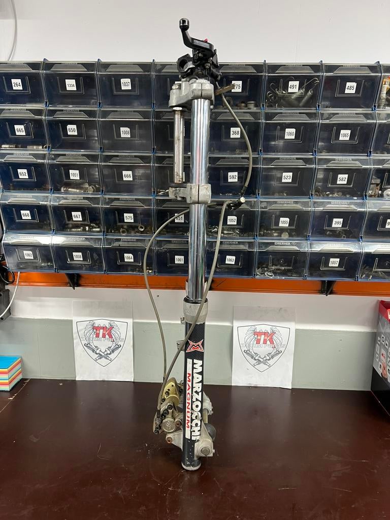 Derbi drd limited voorvork incl remmerij dubbele schijf, Ophalen, Frame, Gebruikt, Nvt
