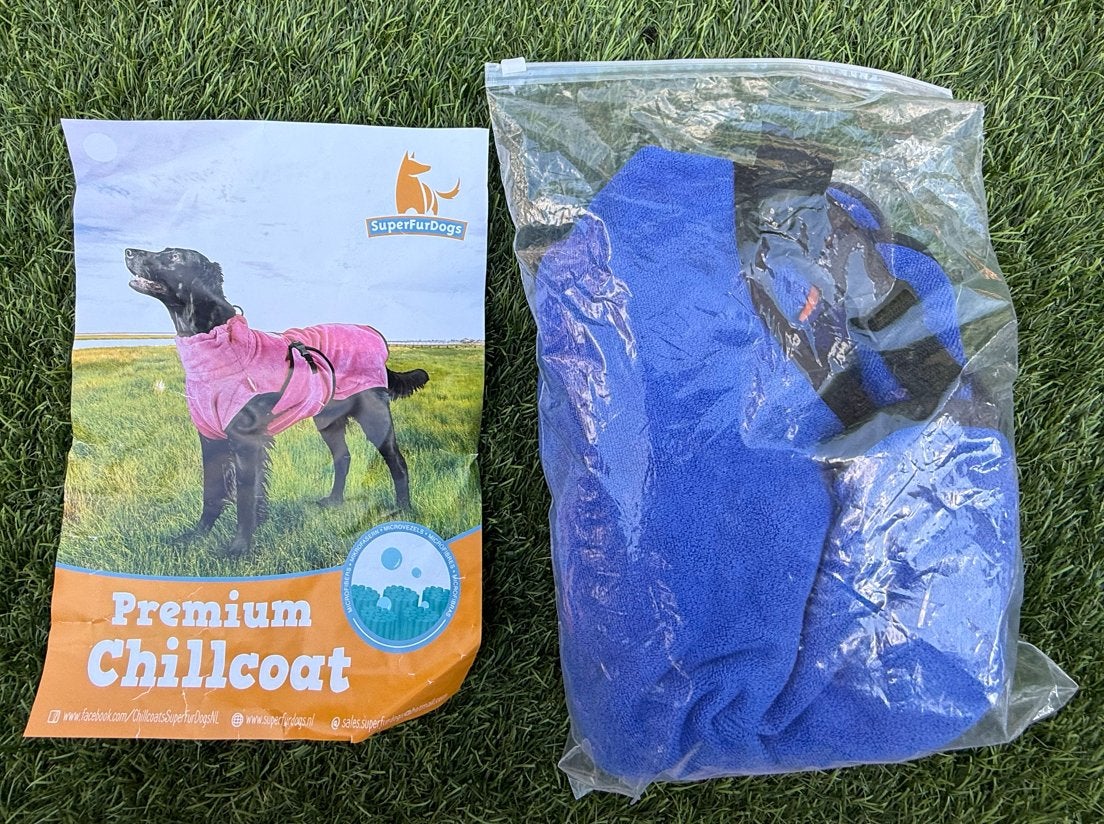 Chillcoat primium blauw S SuperFurDogs, Ophalen, Overige merken, S, Hondenbadjas