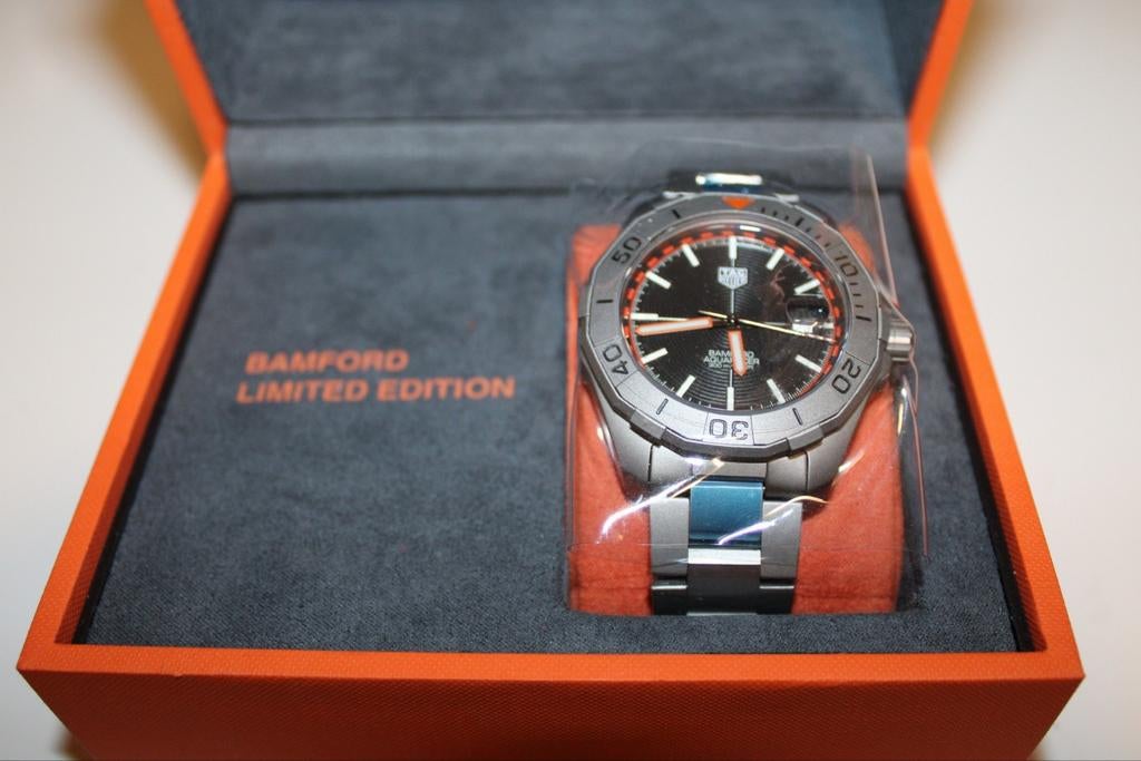 TAG Heuer Aquaracer Bamford Limited edition full set, Ophalen of Verzenden, Zo goed als nieuw, Staal, TAG Heuer