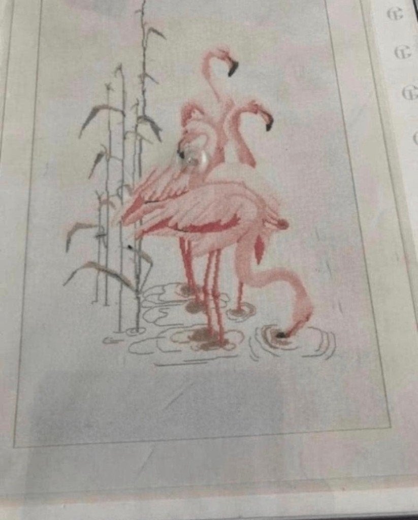 BORDUURPAKKET THEA GOUVERNEUR FLAMINGO’s, Verzenden, Nieuw, Handborduren, Borduurpakket