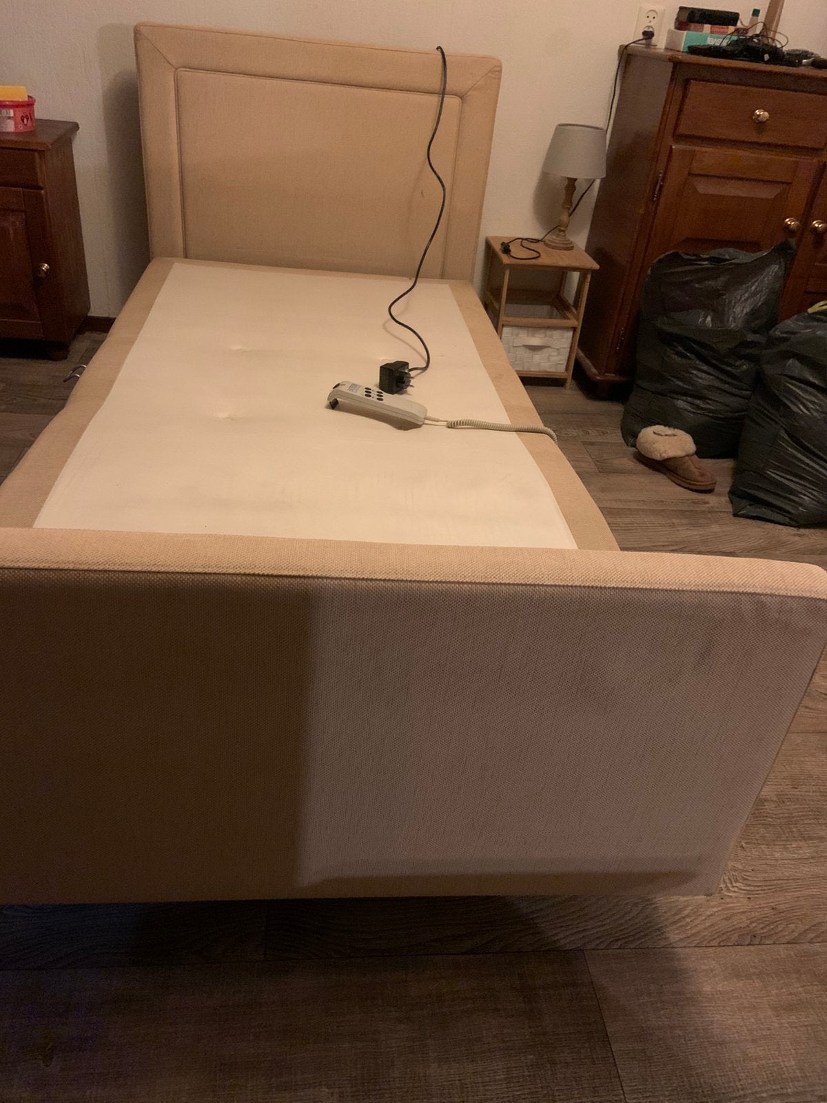1-persoonsbed electrisch verstelbaar, Ophalen, 90 cm, Eenpersoons, Boxspring