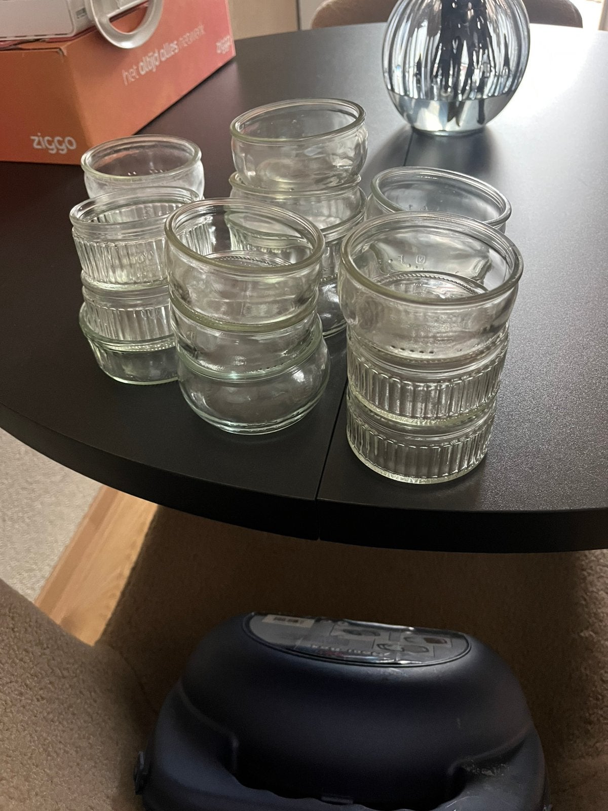Glazen potjes gratis op te halen, Huis en Inrichting, Keuken | Potten en Pannen, Ophalen of Verzenden, Zo goed als nieuw, Glas