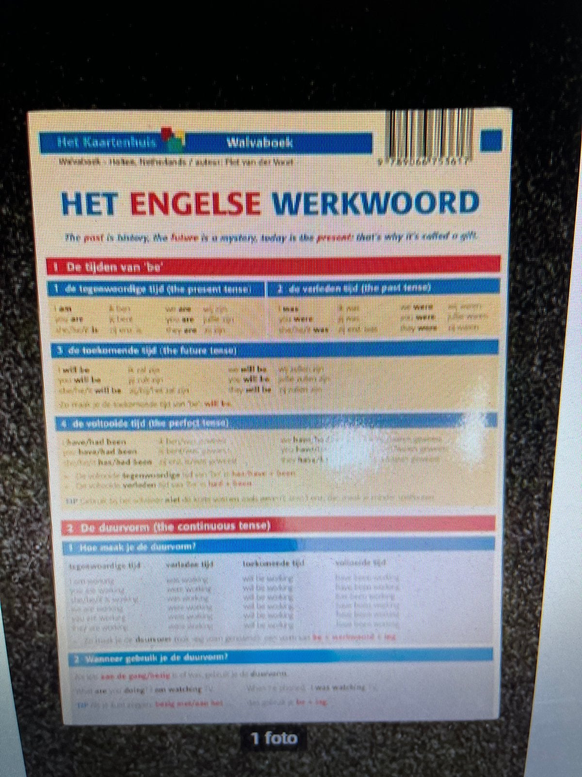 Piet van der Voort, het Engelse werkwoord, uitvouwbare kaart, Ophalen of Verzenden, Nieuw