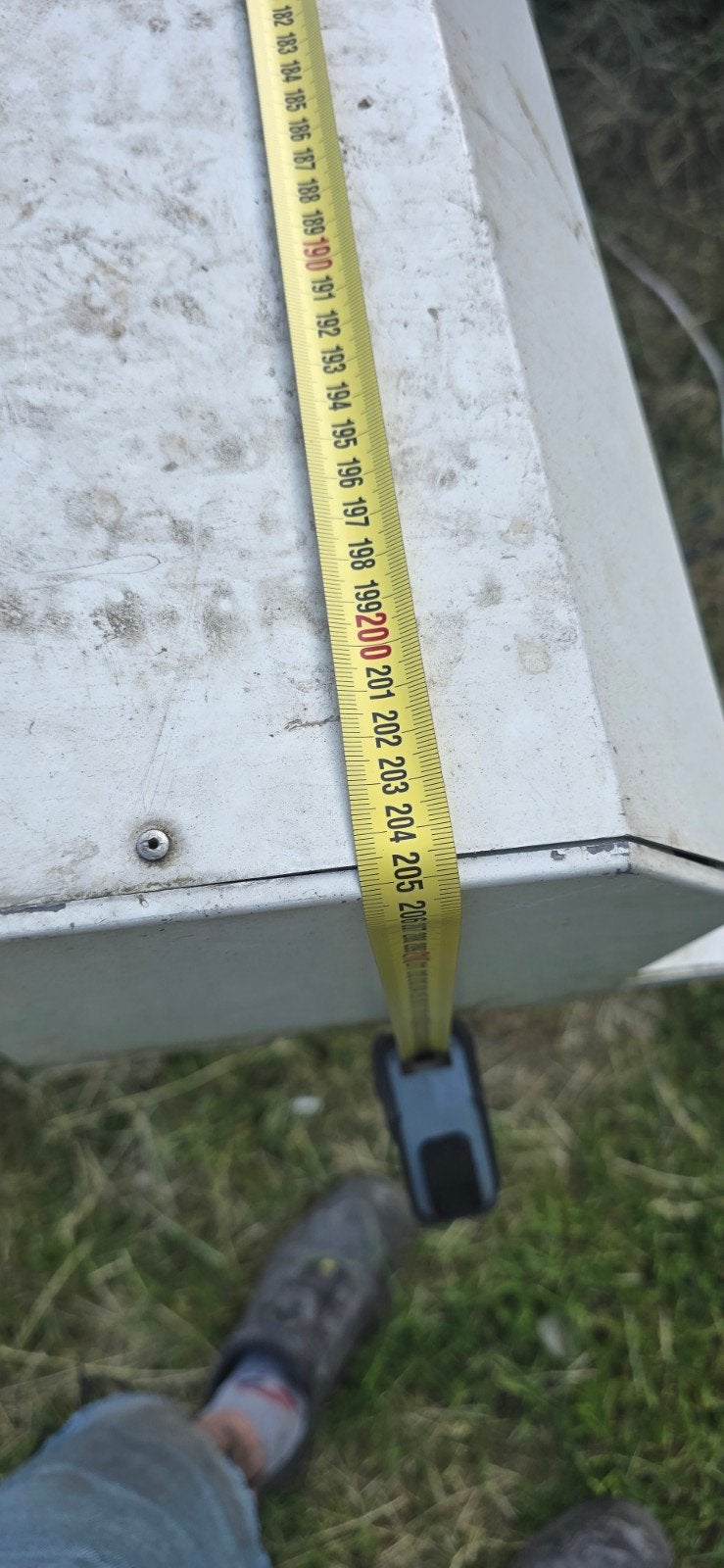 Wit rolluiken (205 cm breed) - Gebruikt, Doe-het-zelf en Verbouw, Rolluiken, Gebruikt, Wit, Ophalen of Verzenden, 200 cm of meer