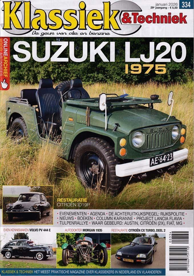 Klassiek & Techniek 334 2026: Suzuki LJ - Volvo PV - Citroen, Ophalen of Verzenden, Gelezen, Algemeen