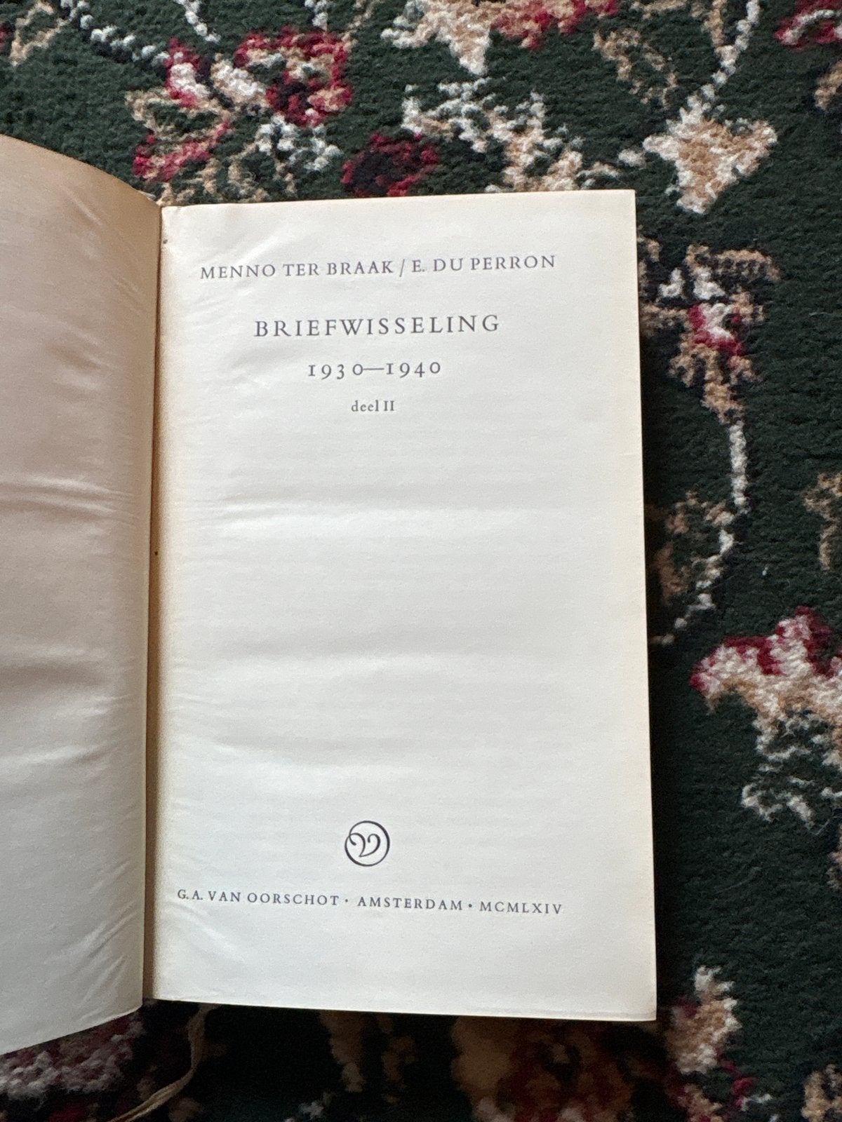 Menno ter Braak / E. du Perron - Briefwisseling 1930-1940 de, Boeken, Ophalen of Verzenden, Gelezen, Nederland
