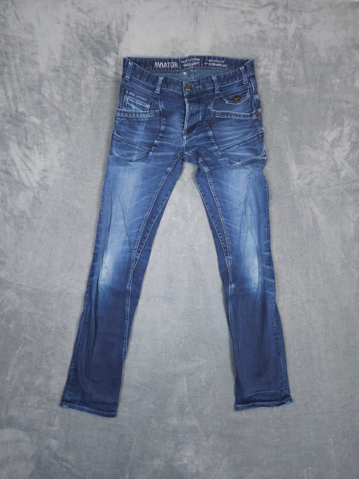 Pme Legend Broek Aviator W33 L36 Relaxed Fit Blauw Pall Mall, ., ., W33 - W34 (confectie 48/50), Pme Legend