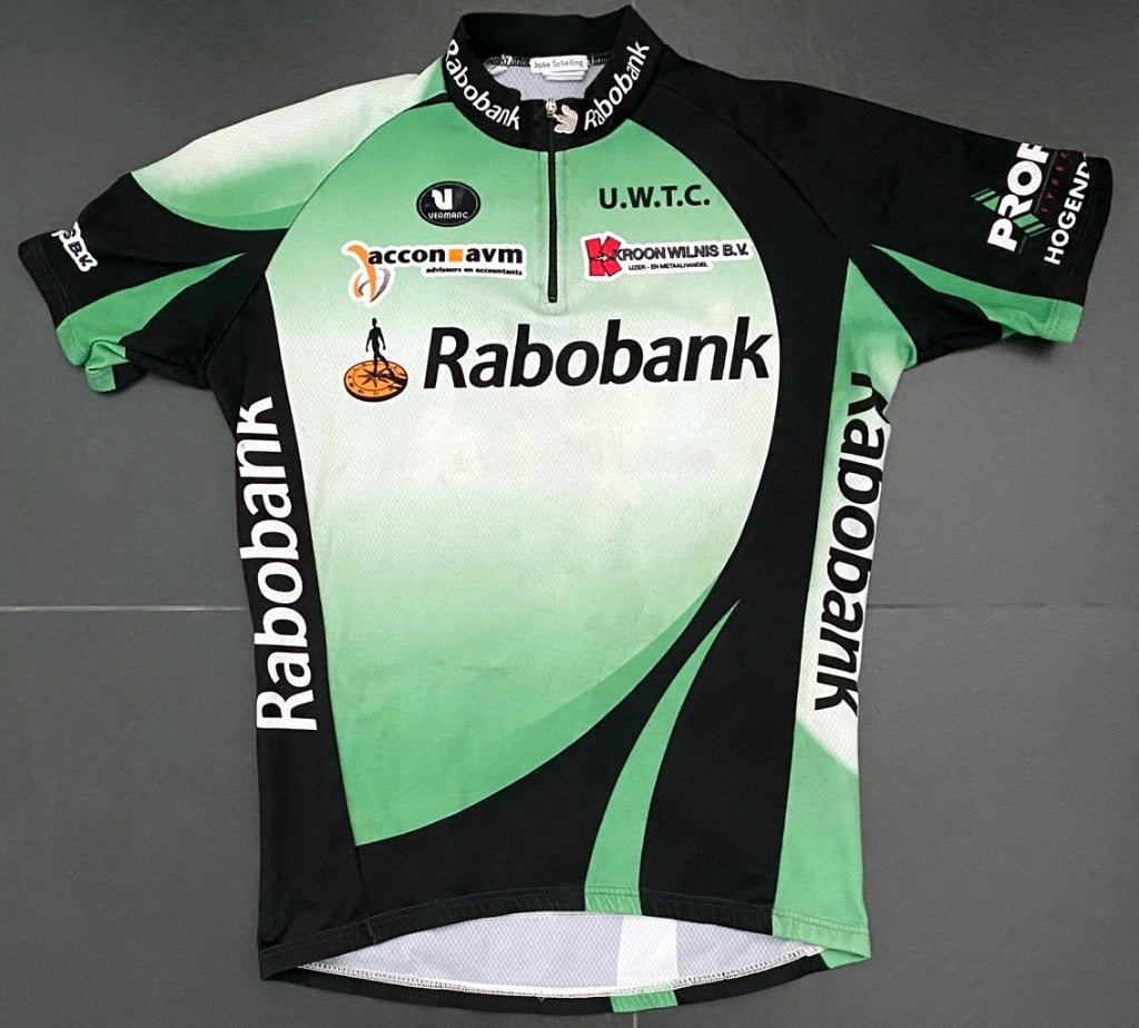 Wielershirt UWTC Uithoorn–RABOBANK–naamlabel JOUKE SCHELLING, Ophalen of Verzenden, Overige typen