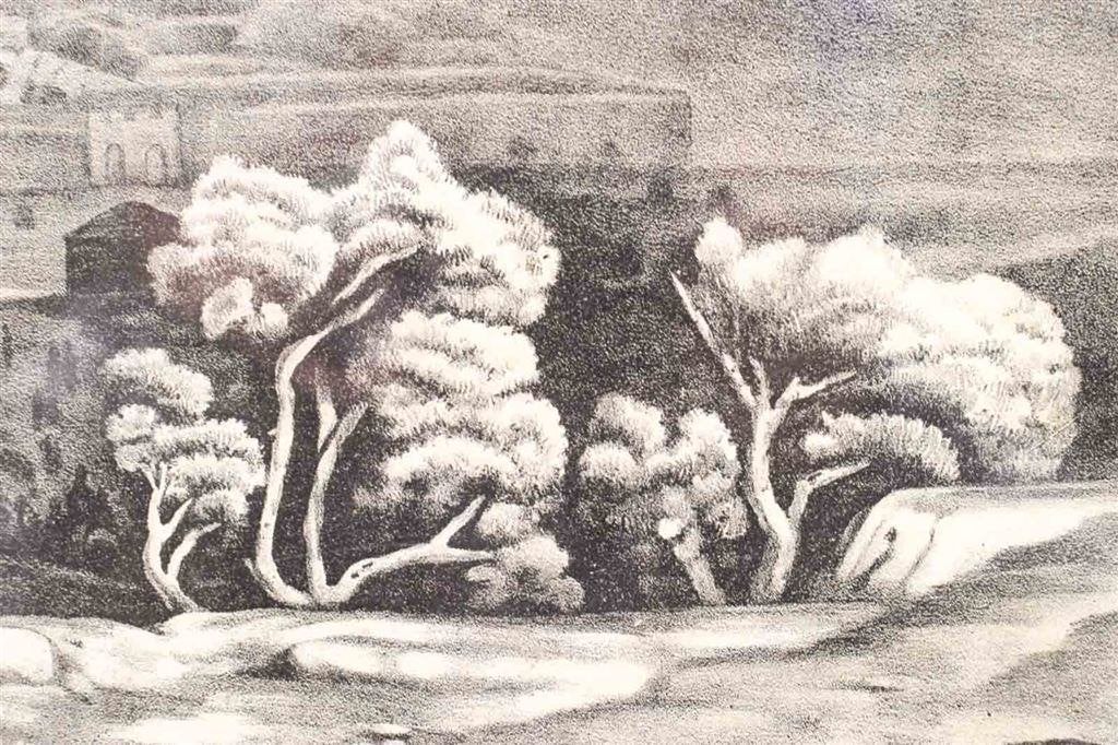 prent van een landschap en trektocht 48951, Ophalen of Verzenden, Voor 1920, Ongelopen, Frankrijk