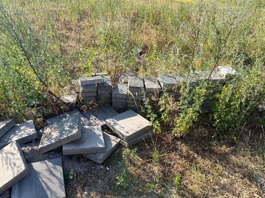 Gratis tuin oprit terras tegels, Ophalen, Gebruikt, Beton, Terrastegels