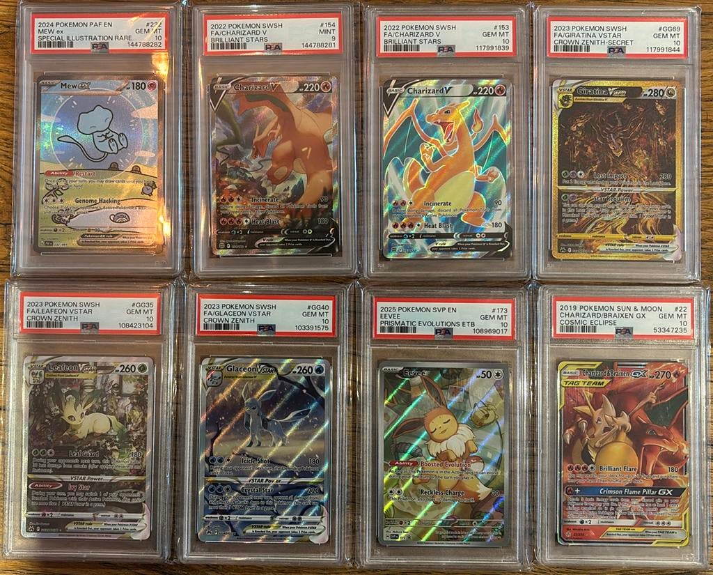Pokemon psa 10 en 9 slabs, bubble mew, charizard, giratina, Ophalen, Zo goed als nieuw