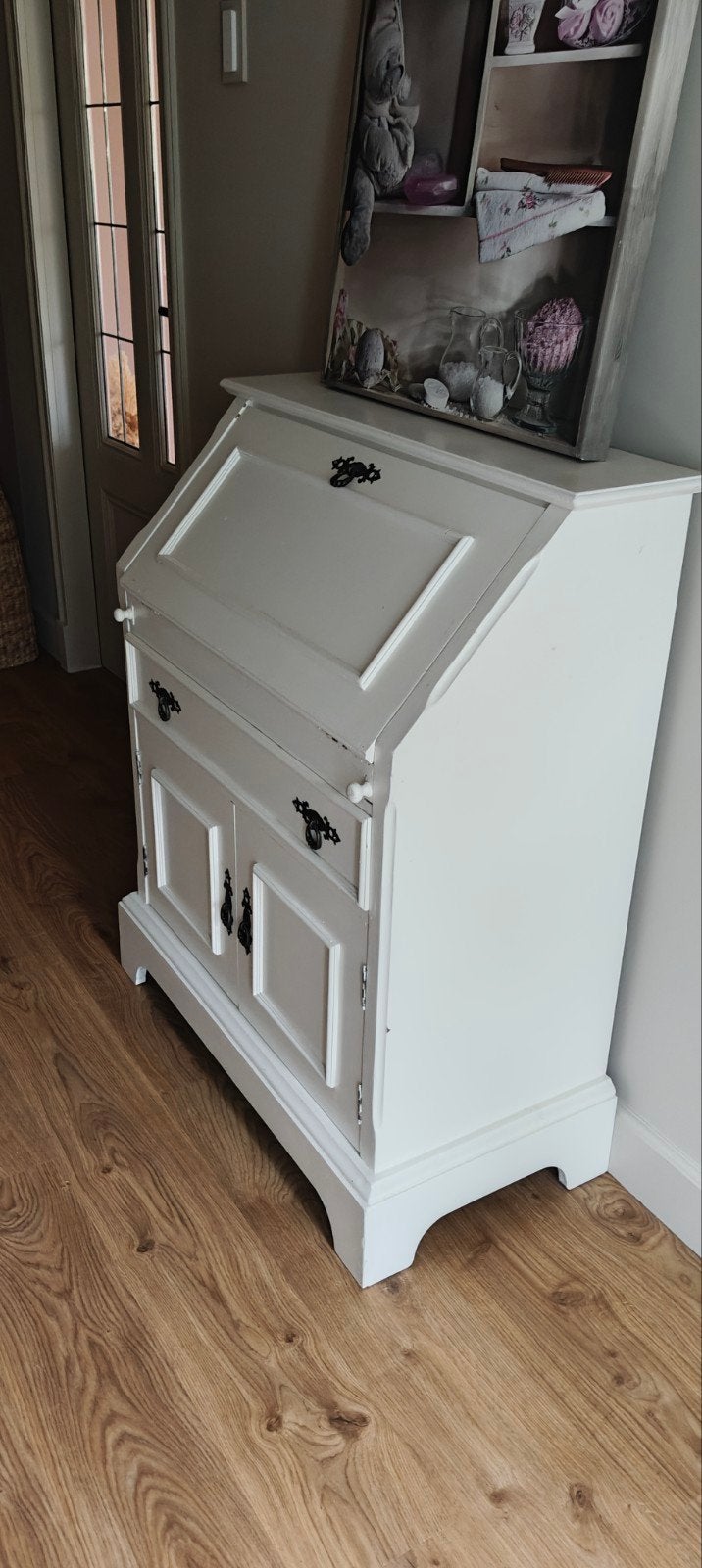 Secretaire Bureau - Klassiek Wit - 42x80x105 cm, Ophalen, 25 tot 50 cm, 50 tot 100 cm