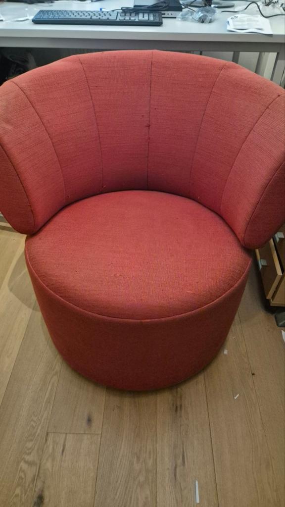 Rode fauteuil - Comfortabele stoel, Ophalen, Gebruikt, Rood, Eén