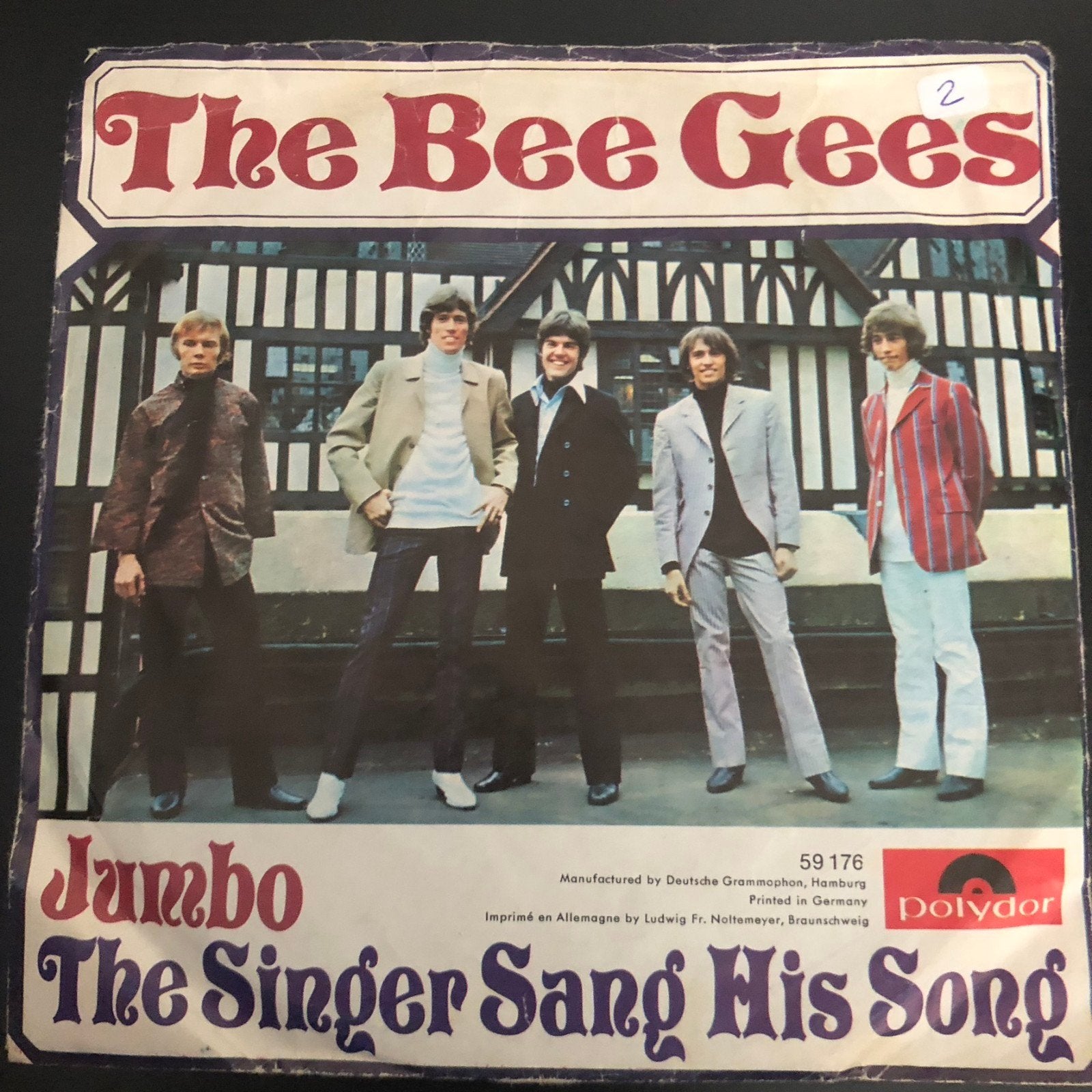 The Bee Gees - Jumbo / The Singer Sang His Song (Single), Ophalen of Verzenden, Gebruikt, 7 inch, Pop