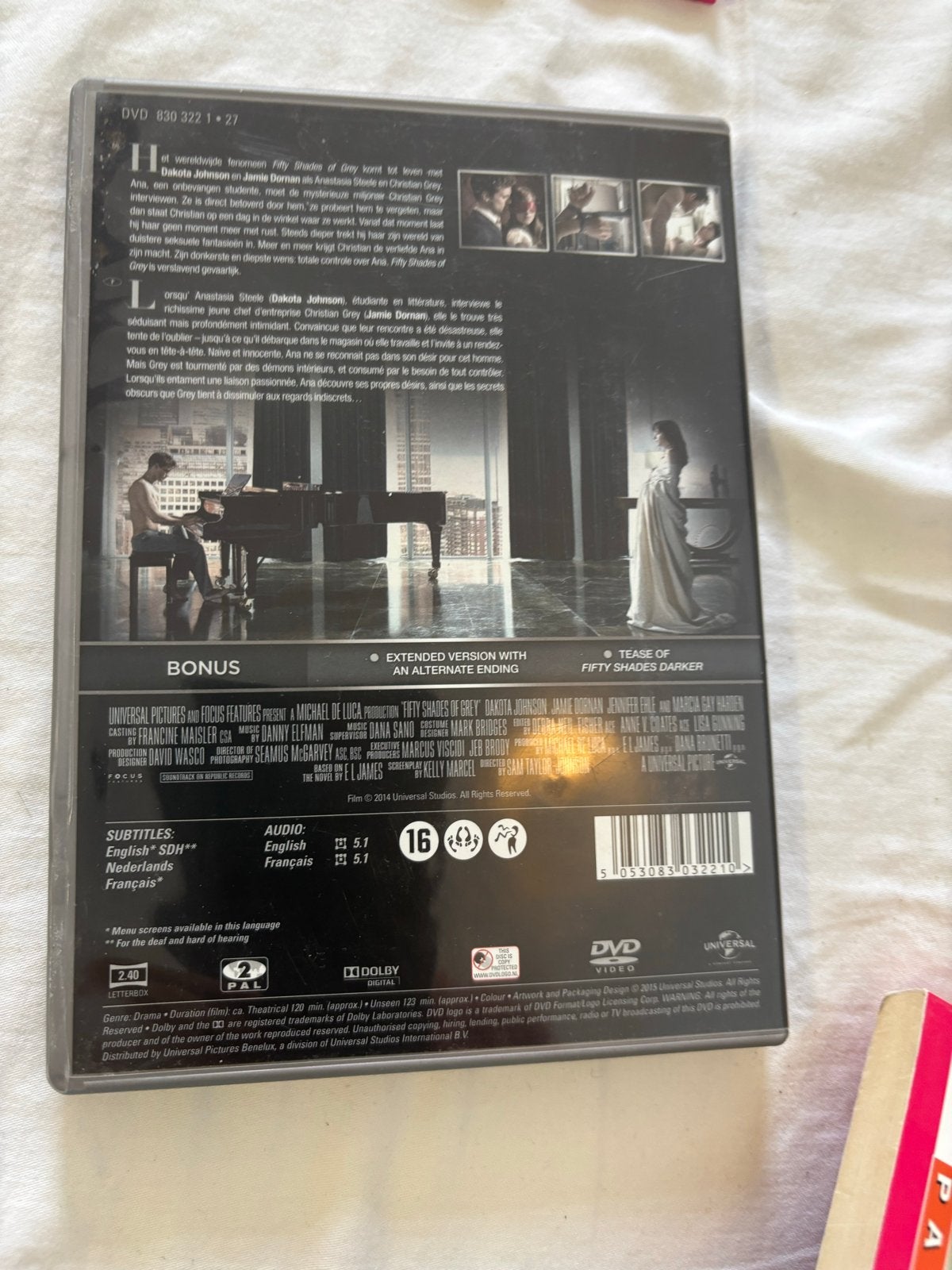 Fifty Shades of Grey DVD - Unseen Edition, Cd's en Dvd's, Vanaf 16 jaar, Ophalen of Verzenden, Zo goed als nieuw