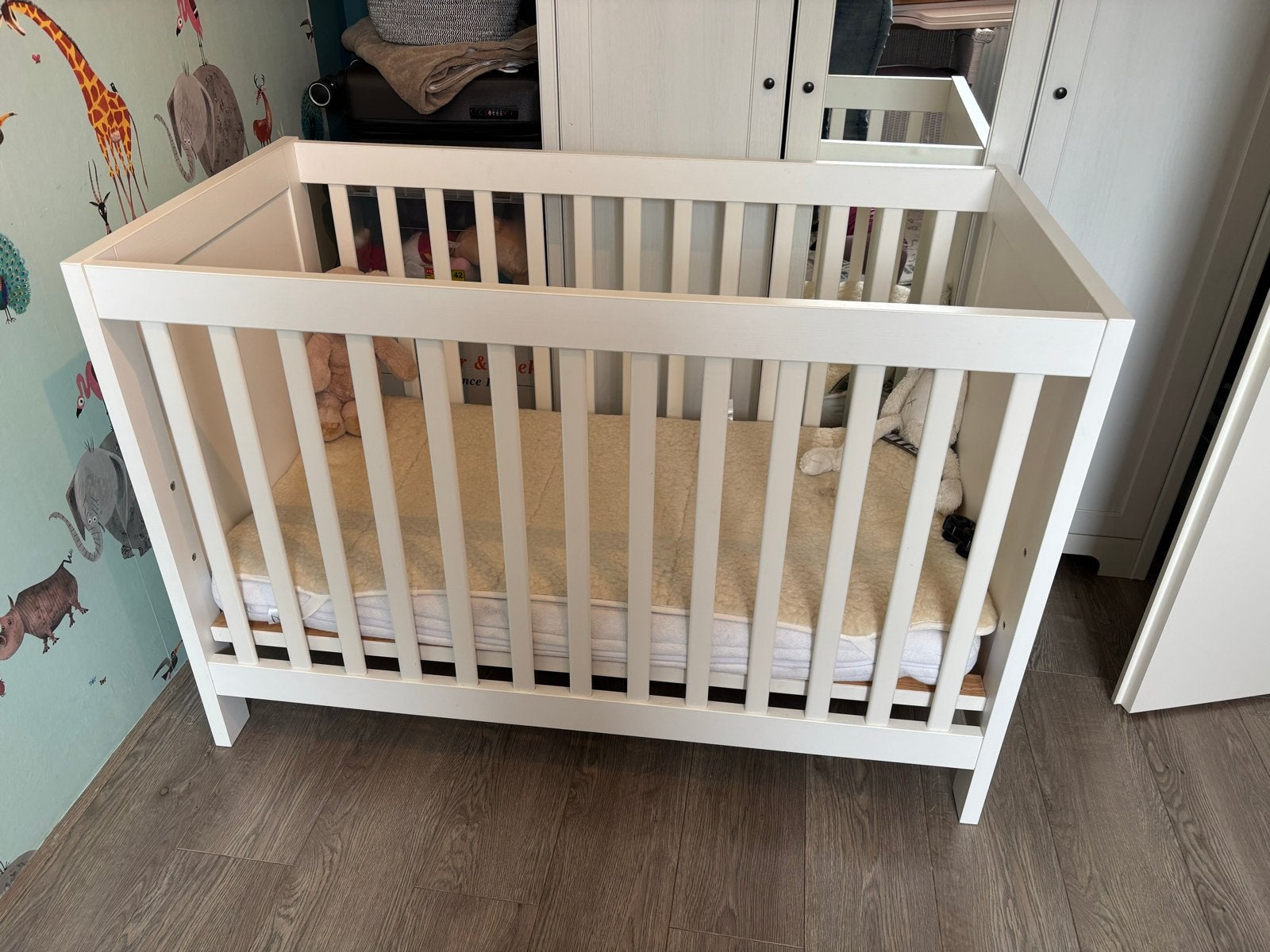 Wit Ledikant met matras, Ophalen, Gebruikt, Ledikant