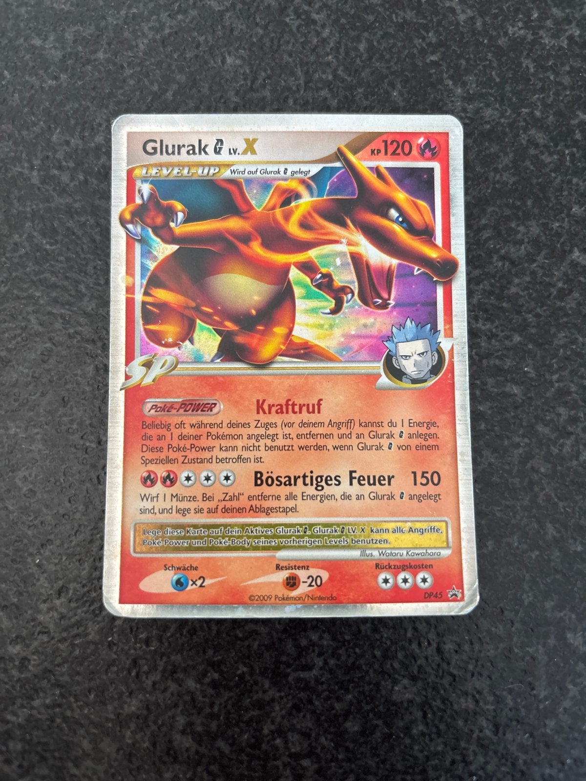 Glurak Pokémon kaart  Glurak G LV.X DP45 promo, Ophalen, Gebruikt, Losse kaart, Foil