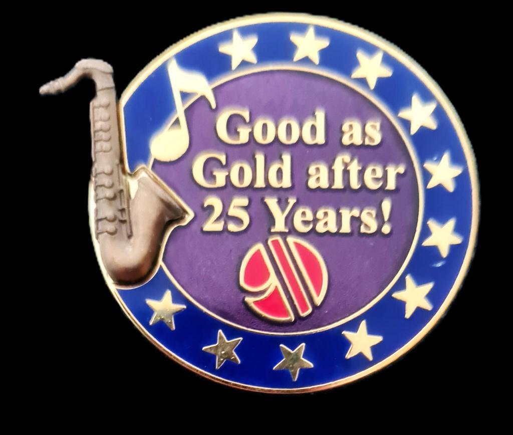 Good as Gold after 25 Years pin -, Verzamelen, Speldjes, Pins en Buttons, Verzenden, Nieuw, Overige onderwerpen, Speldje of Pin