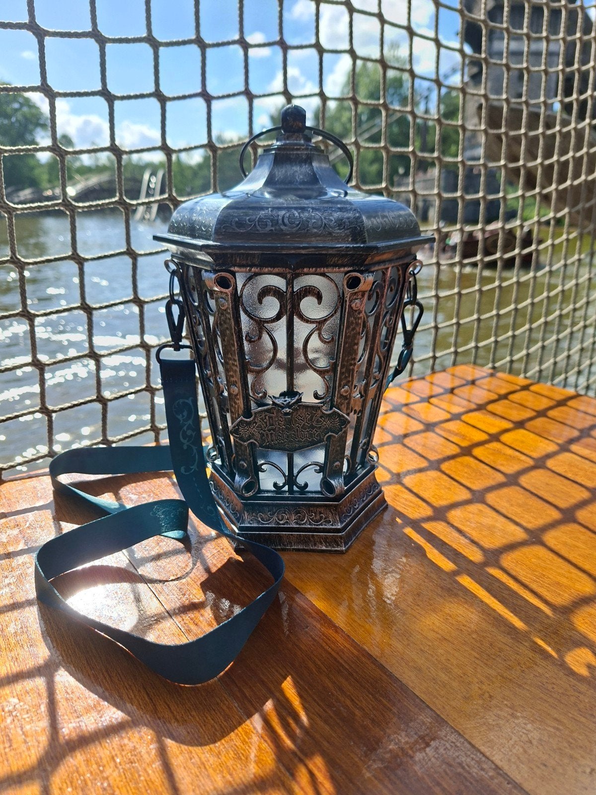 Efteling lantaarn Danse Macabre popcorn houder lamp, Vintage, Zwart, Ophalen of Verzenden, Zo goed als nieuw