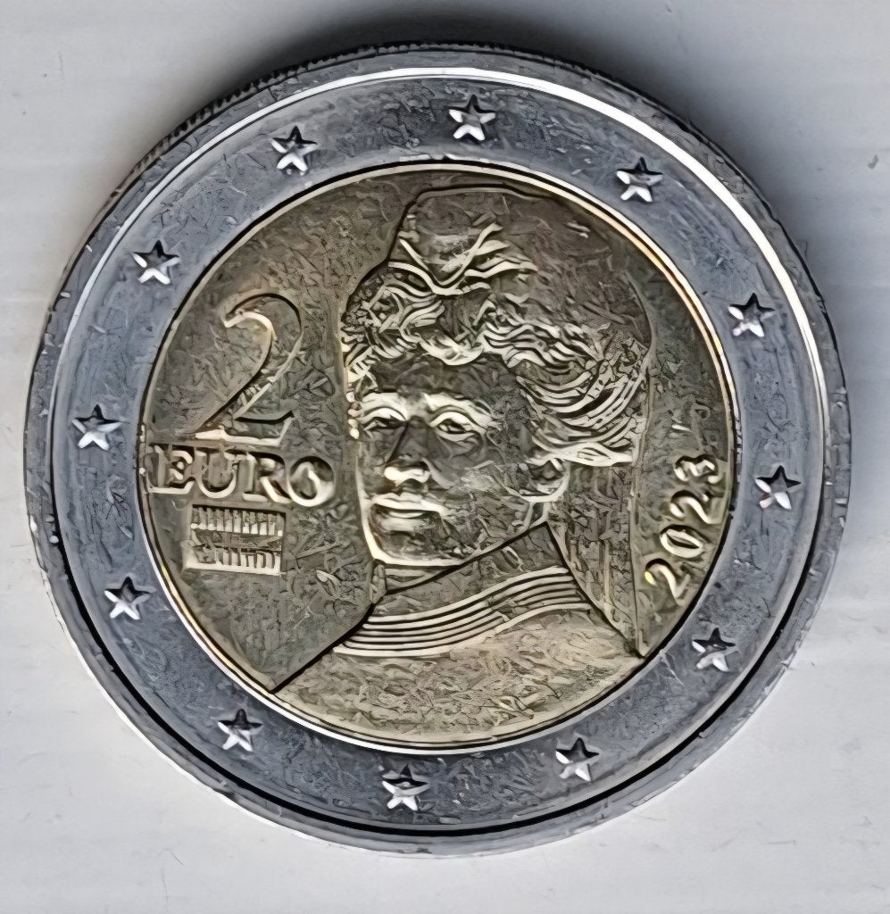 2 euro 2023 Oostenrijk - vrijwel UNC., Ophalen of Verzenden, Oostenrijk, 2 euro, Losse munt