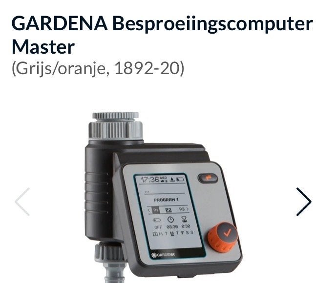 GARDENA Besproeiingscomputer Master (Grij/oranje, 1892-20), Tuin en Terras, Bewateringscomputers, Ophalen of Verzenden, Nieuw