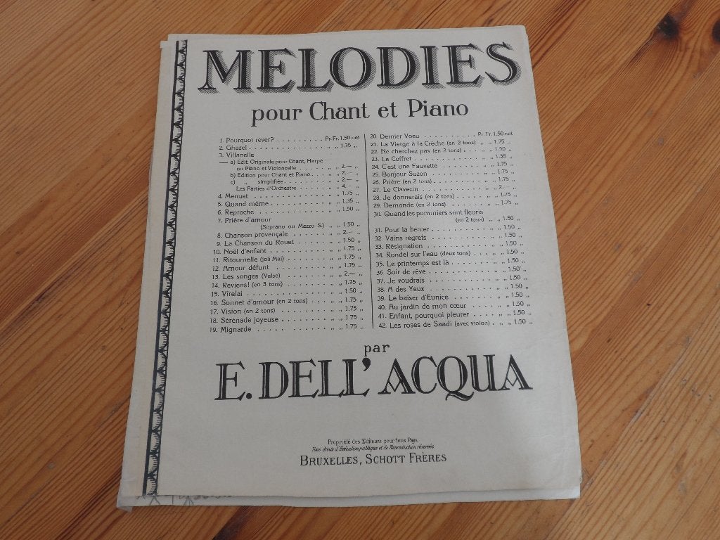 Villanelle - dell'acqua, Piano, Gebruikt, Ophalen of Verzenden, Artiest of Componist