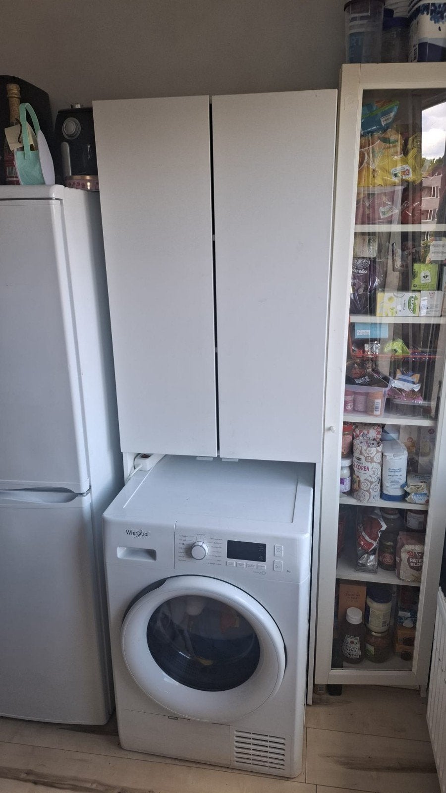 Wasmachine/droger kast met planken, Huis en Inrichting, Kasten | Overige, Gebruikt, Ophalen
