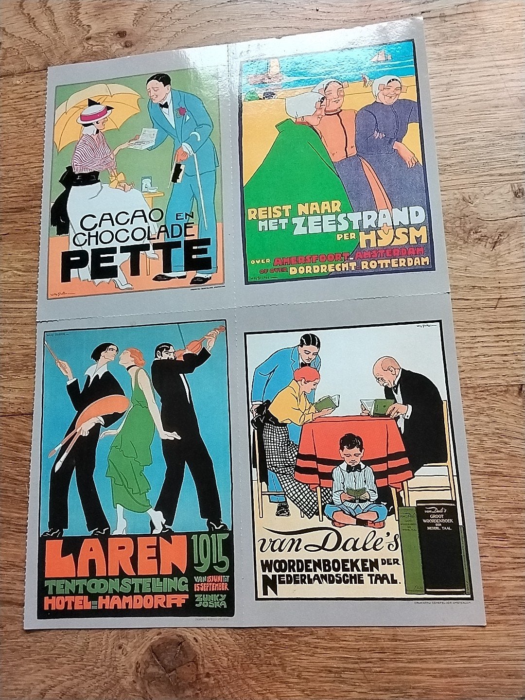 4 ansichtkaarten (zie omschrijving), Ophalen of Verzenden
