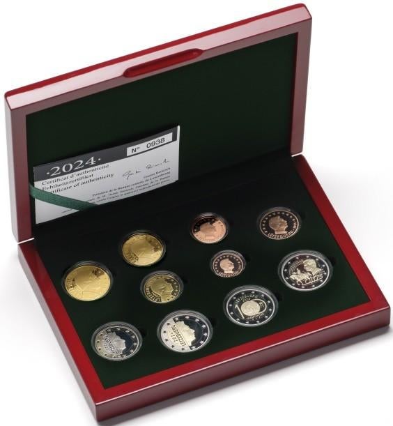 PROOF Set Luxemburg 2024 - 1 ct t/m 2 euro + 2x 2 euro CC, Verzenden, Luxemburg, Overige waardes, Setje